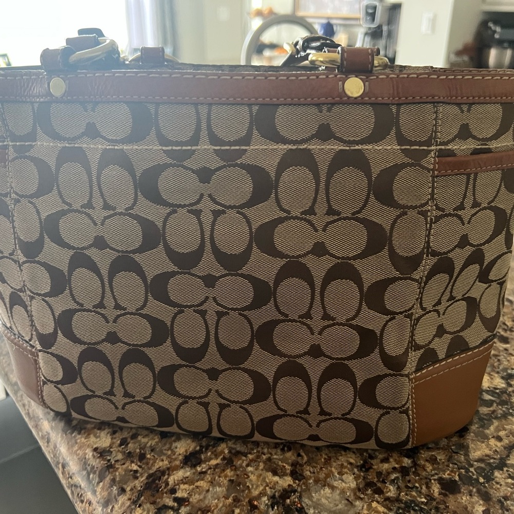 Brown Patterned Handbag